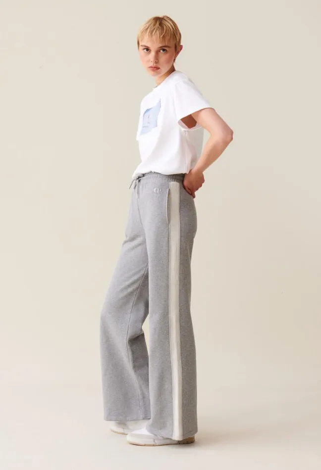 Claudie Pierlot Contrasting Grey Comfort Trousers Clothes Jeans And Trousers