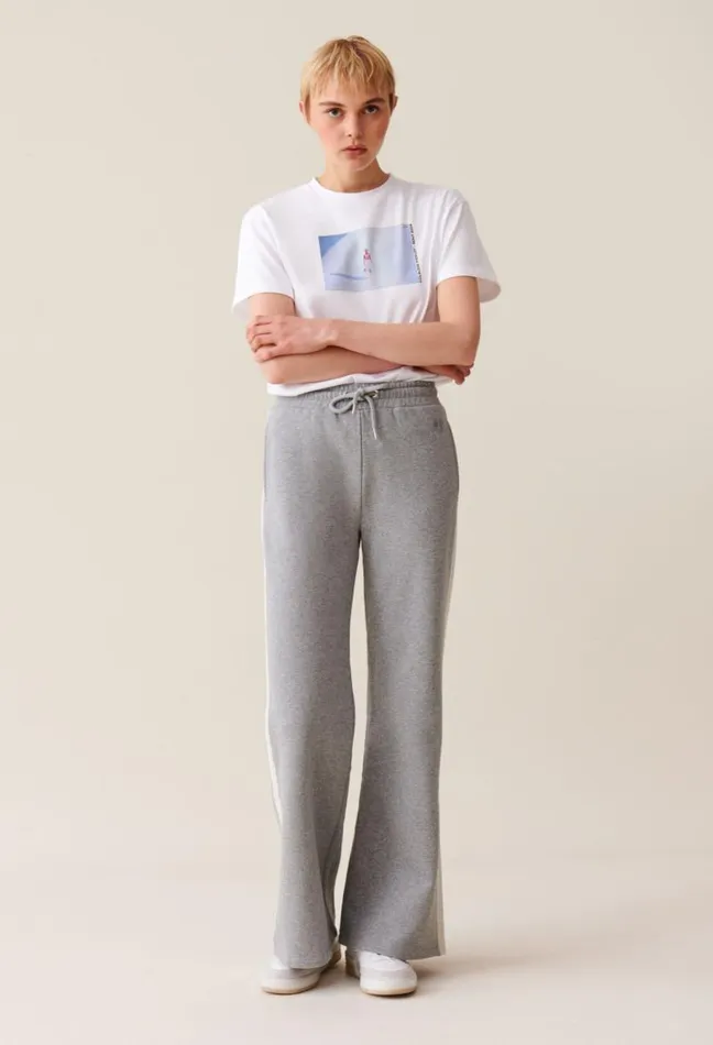 Claudie Pierlot Contrasting Grey Comfort Trousers Clothes Jeans And Trousers