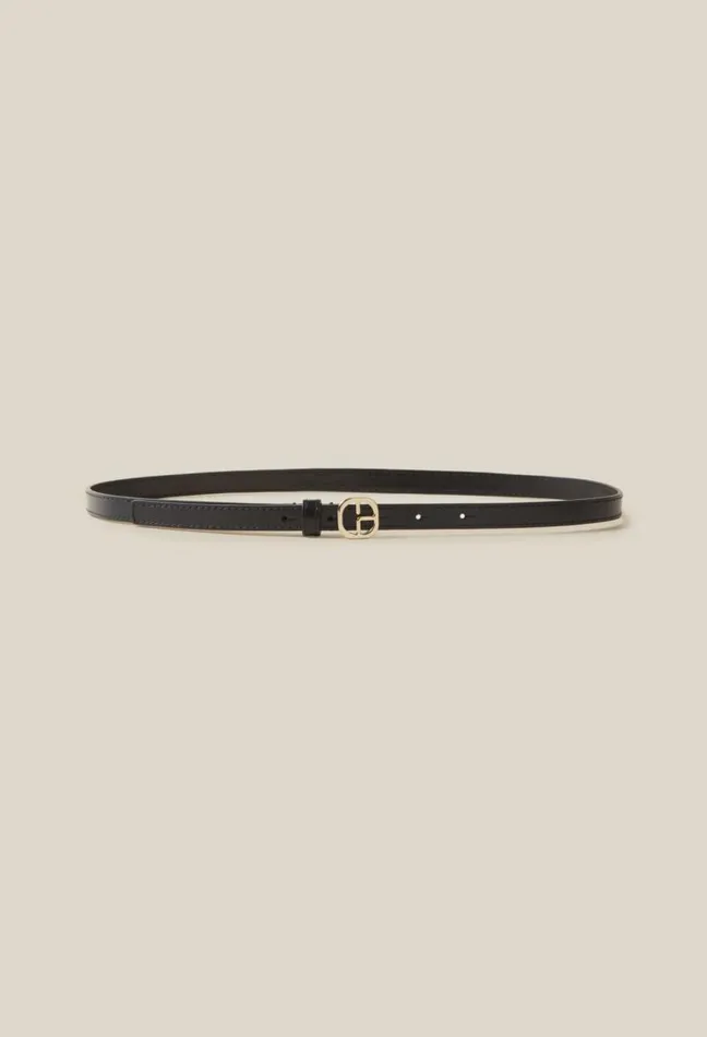 Claudie Pierlot CP Gold Buckle Leather Belt Accessories Belts