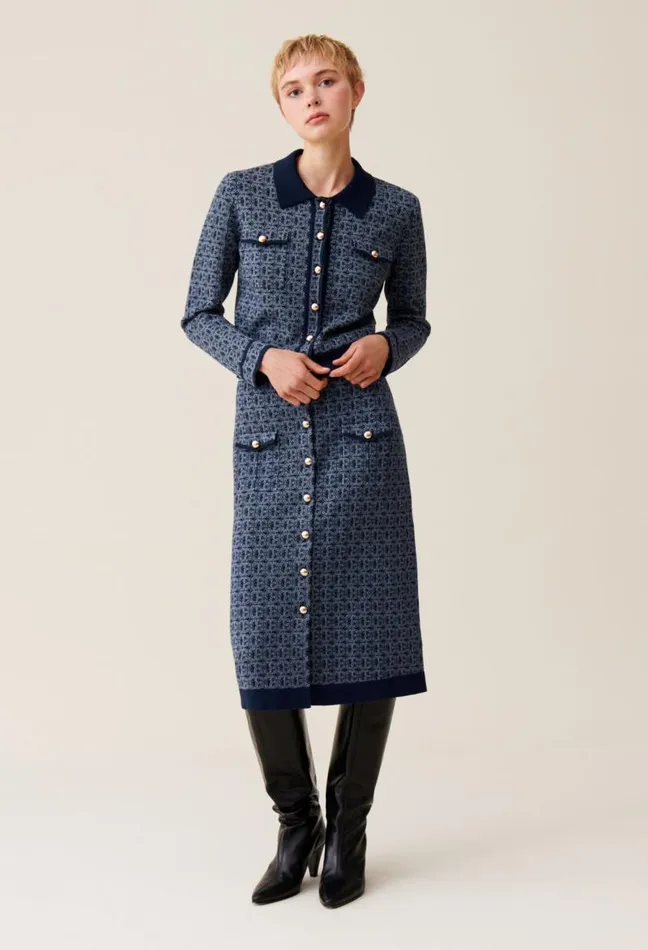 Claudie Pierlot CP Monogram Cardigan With Collar Clothes Knitwear And Cardigans