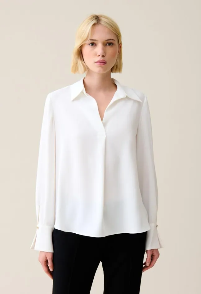 Claudie Pierlot Ecru Flowing Blouse Clothes Tops And Shirts