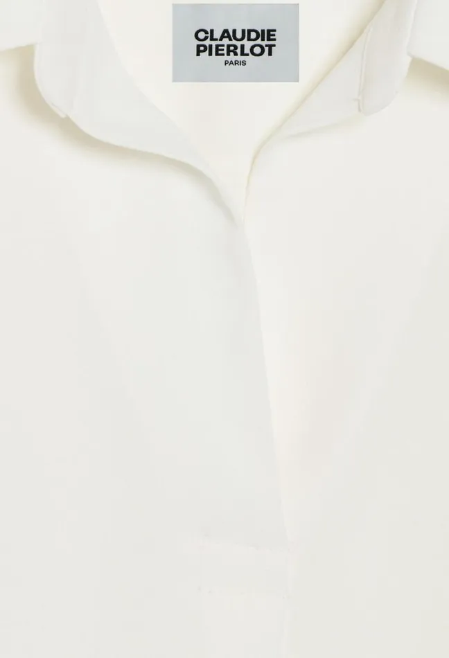 Claudie Pierlot Ecru Flowing Blouse Clothes Tops And Shirts