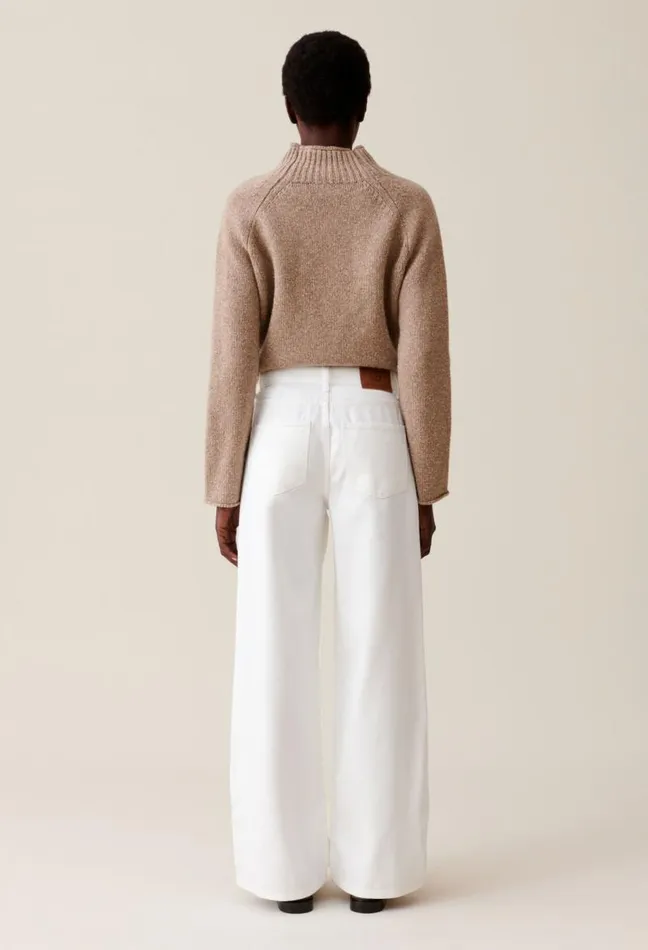 Claudie Pierlot Ecru Michel Baggy Straight Jeans Clothes Jeans And Trousers