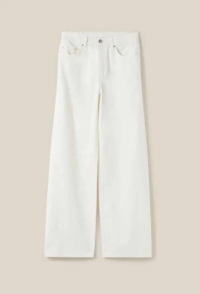Claudie Pierlot Ecru Michel Baggy Straight Jeans Clothes Jeans And Trousers