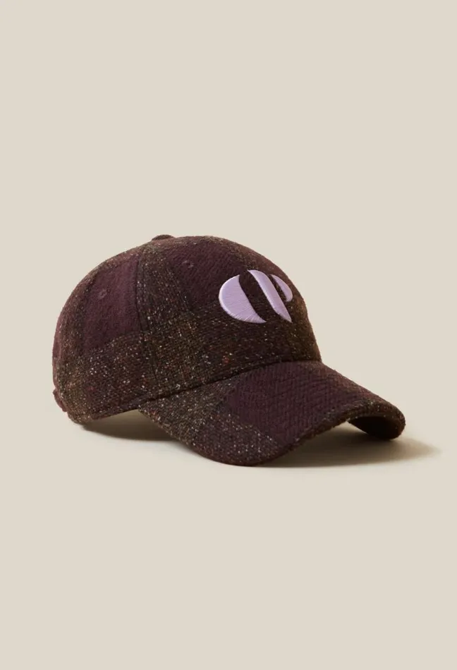 Claudie Pierlot Embroidered Tartan Cap CP Accessories Caps