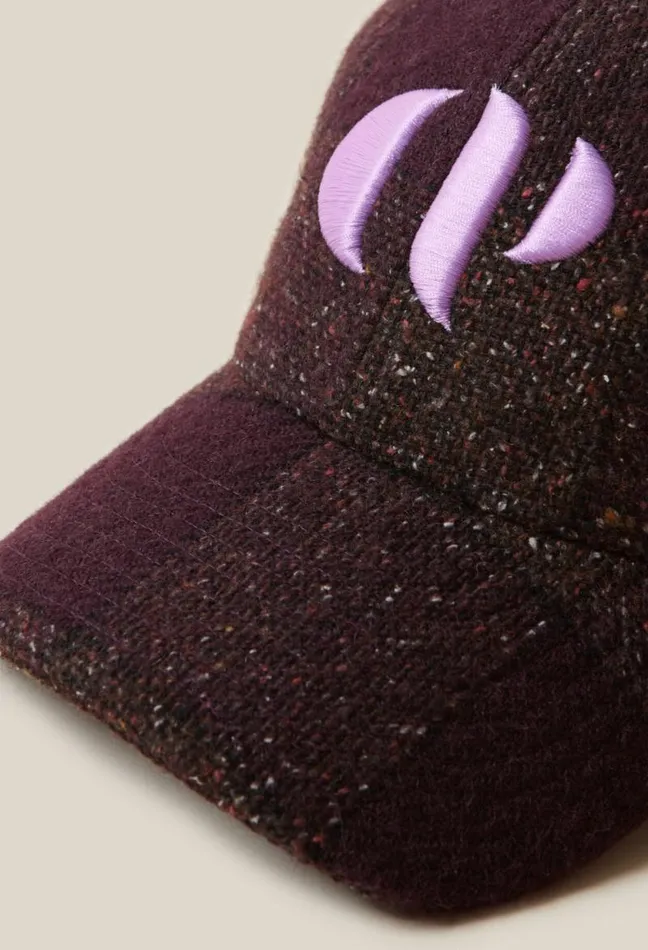 Claudie Pierlot Embroidered Tartan Cap CP Accessories Caps