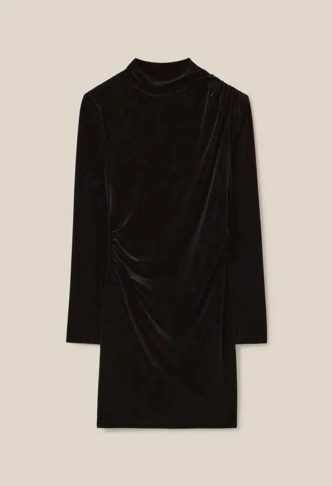 Claudie Pierlot Fitted Black Velvet Mini Dress Clothes Dresses