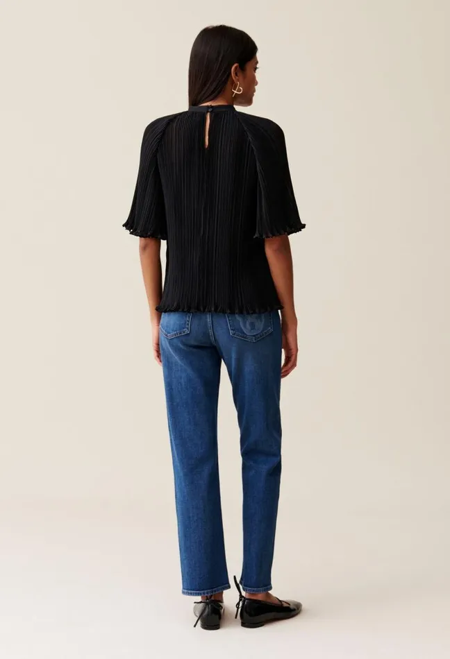 Claudie Pierlot Flowy Pleated Top Clothes Tops And Shirts