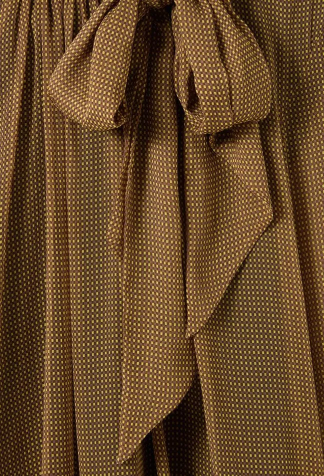 Claudie Pierlot Fluid Check TieNeck Blouse Clothes Tops And Shirts