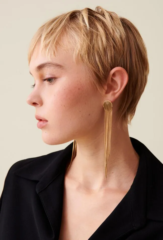 Claudie Pierlot Gold Cascade Earrings Accessories Jewellery And Scrunchies