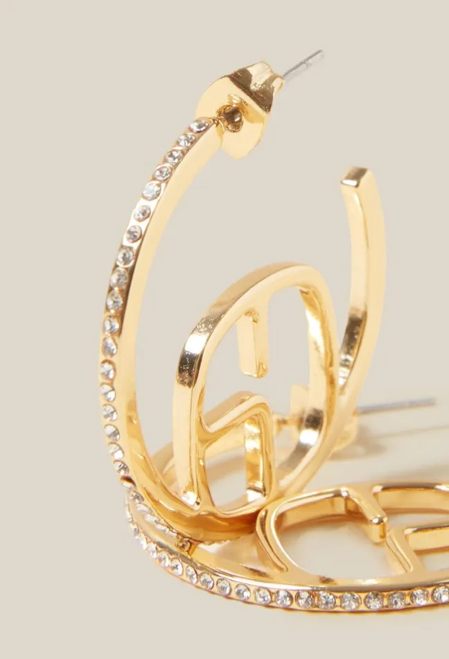 Claudie Pierlot Golden CP Single Hoop Earring Accessories Jewellery And Scrunchies