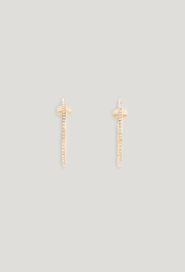 Claudie Pierlot Golden CP Single Hoop Earring Accessories Jewellery And Scrunchies