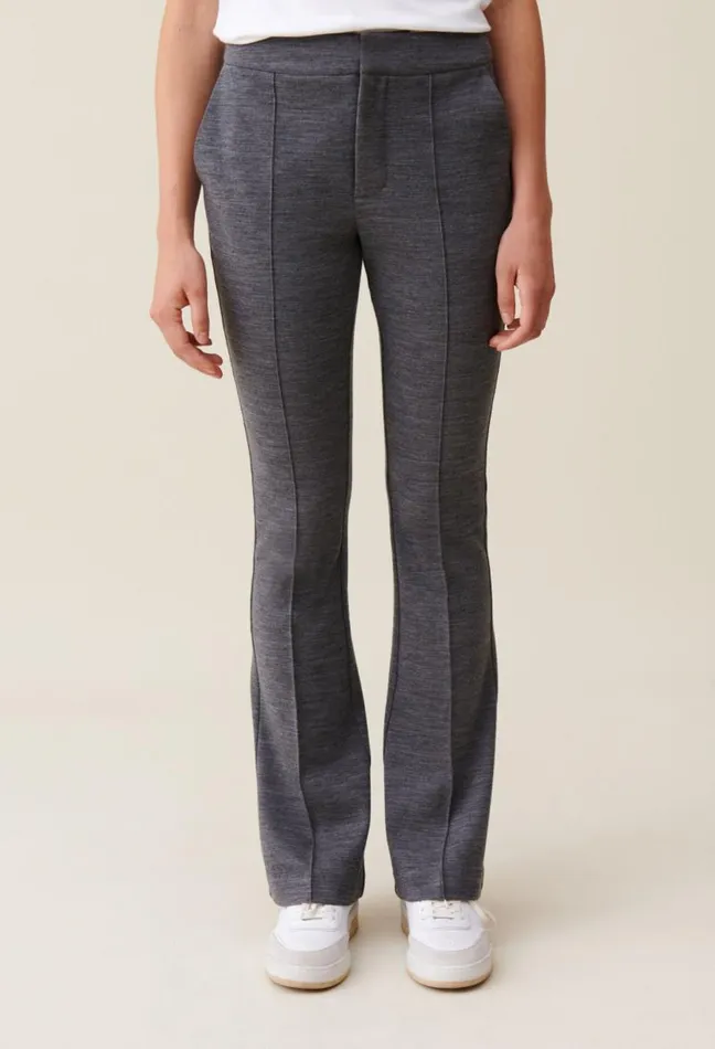 Claudie Pierlot Grey Fitted Flare Trousers Clothes Jeans And Trousers