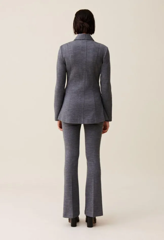 Claudie Pierlot Grey Fitted Zipped Jacket Clothes Jackets