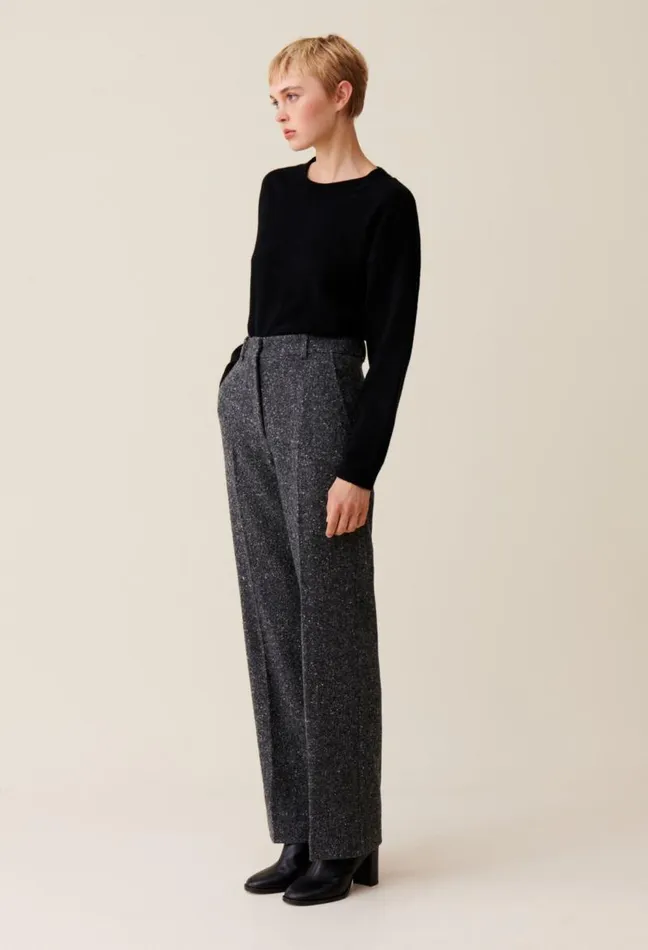 Claudie Pierlot Grey Wool Suit Trousers Clothes Jeans And Trousers