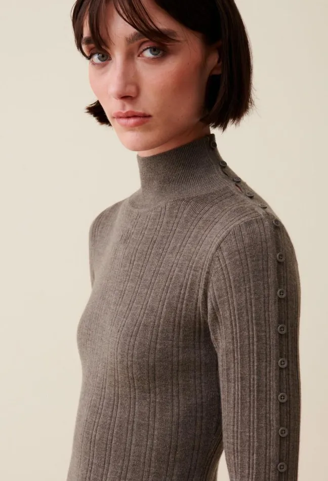 Claudie Pierlot High Neck Knit Dress Clothes Dresses