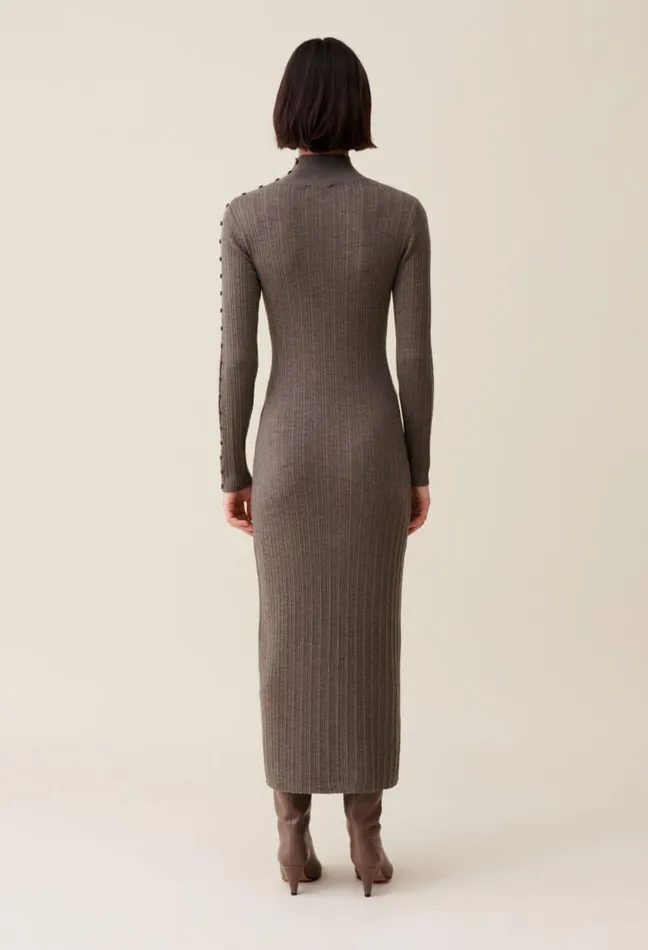 Claudie Pierlot High Neck Knit Dress Clothes Dresses
