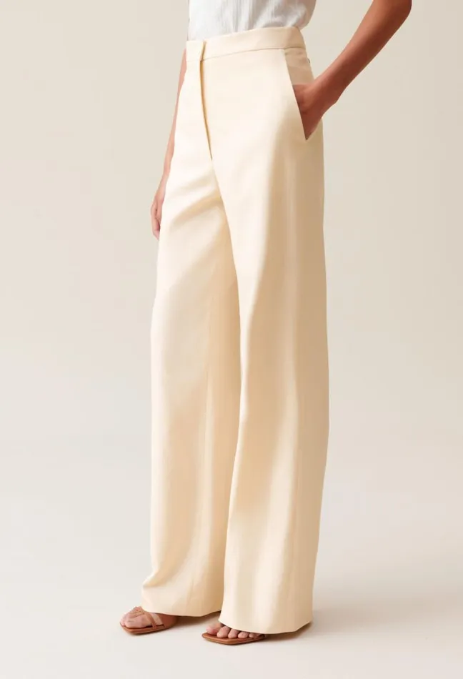 Claudie Pierlot Ivory Tailored Trousers Clothes Jeans And Trousers