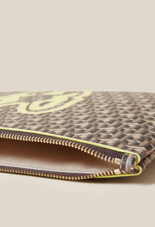 Claudie Pierlot Jean Toto CP Monogram Clutch Bags Small Leather Goods