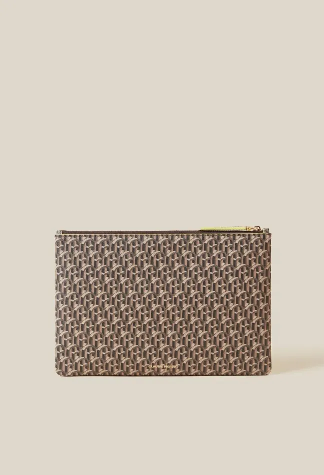 Claudie Pierlot Jean Toto CP Monogram Clutch Bags Small Leather Goods
