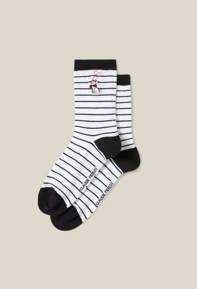 Claudie Pierlot Jean Toto Striped Socks Accessories Socks