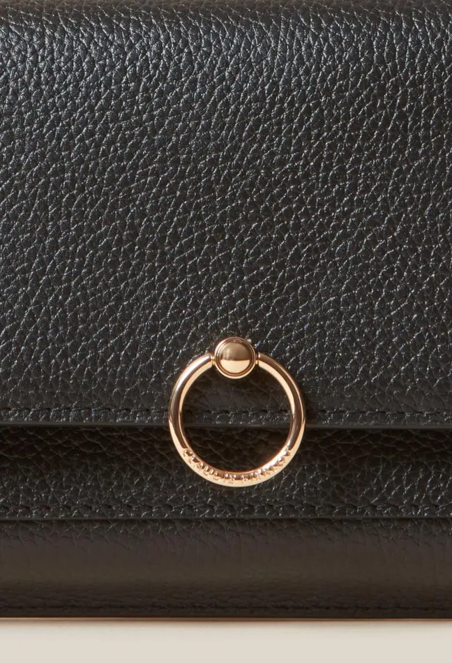 Claudie Pierlot Large Grained Leather Clutch Bags Small Leather Goods