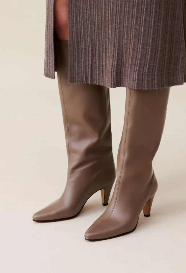 Claudie Pierlot Leather Heeled Boots Shoes Ankle Boots