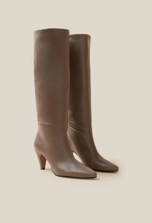 Claudie Pierlot Leather Heeled Boots Shoes Ankle Boots