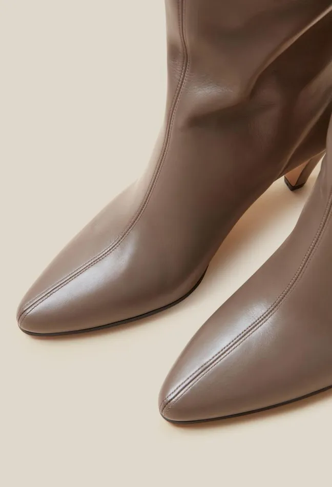 Claudie Pierlot Leather Heeled Boots Shoes Ankle Boots