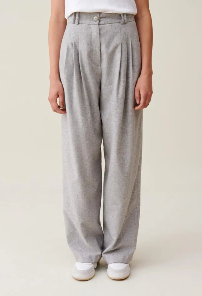 Claudie Pierlot Light Grey Wideknit Trousers Clothes Jeans And Trousers