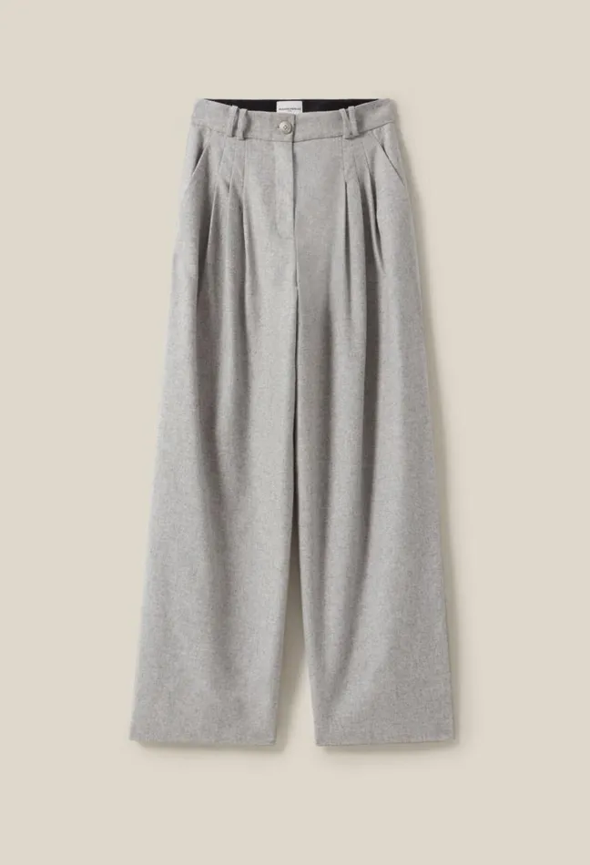 Claudie Pierlot Light Grey Wideknit Trousers Clothes Jeans And Trousers