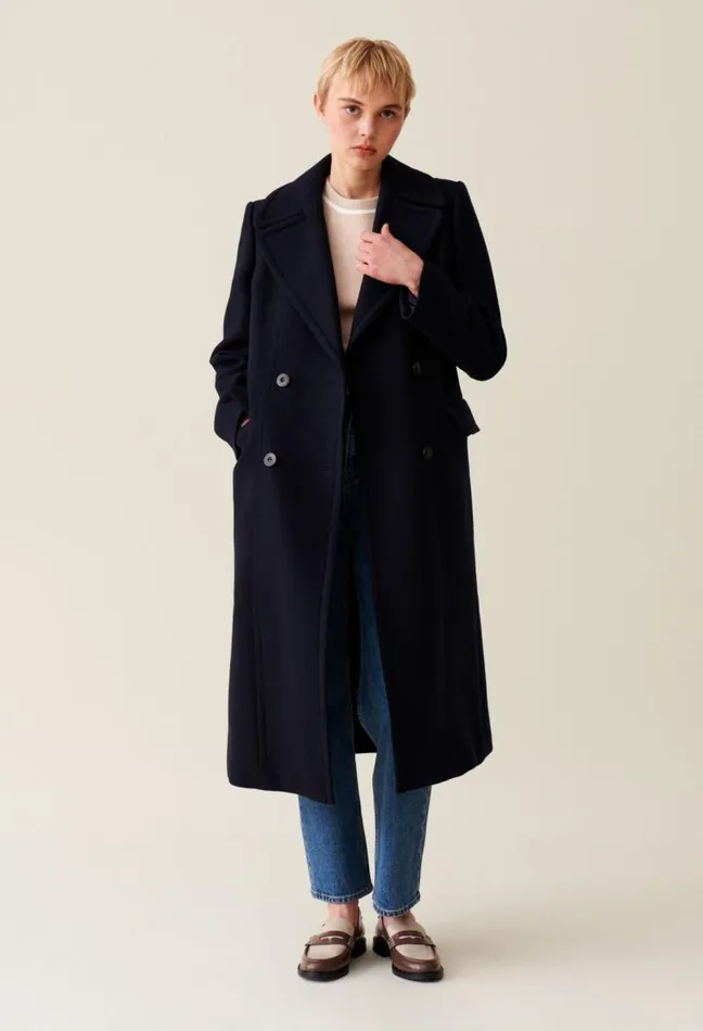 Claudie Pierlot Long Doublebreasted Coat Clothes Coats