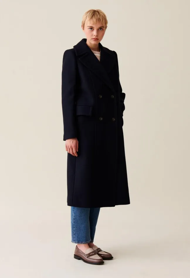 Claudie Pierlot Long Doublebreasted Coat Clothes Coats