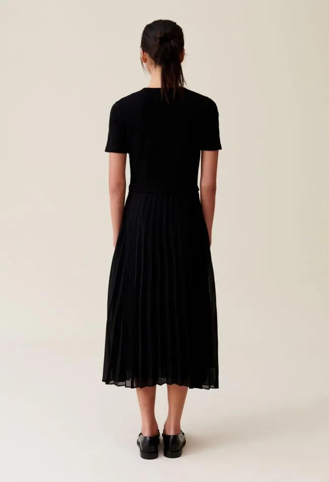 Claudie Pierlot Long Dualfabric Teli Dress Clothes Dresses