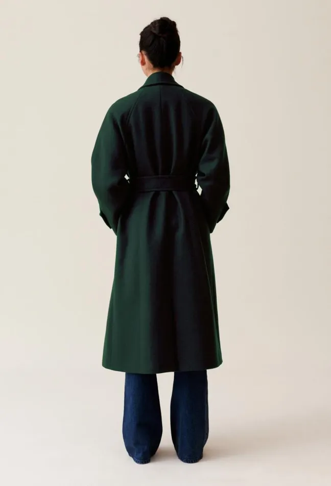 Claudie Pierlot Long Green Trench Coat Clothes Coats