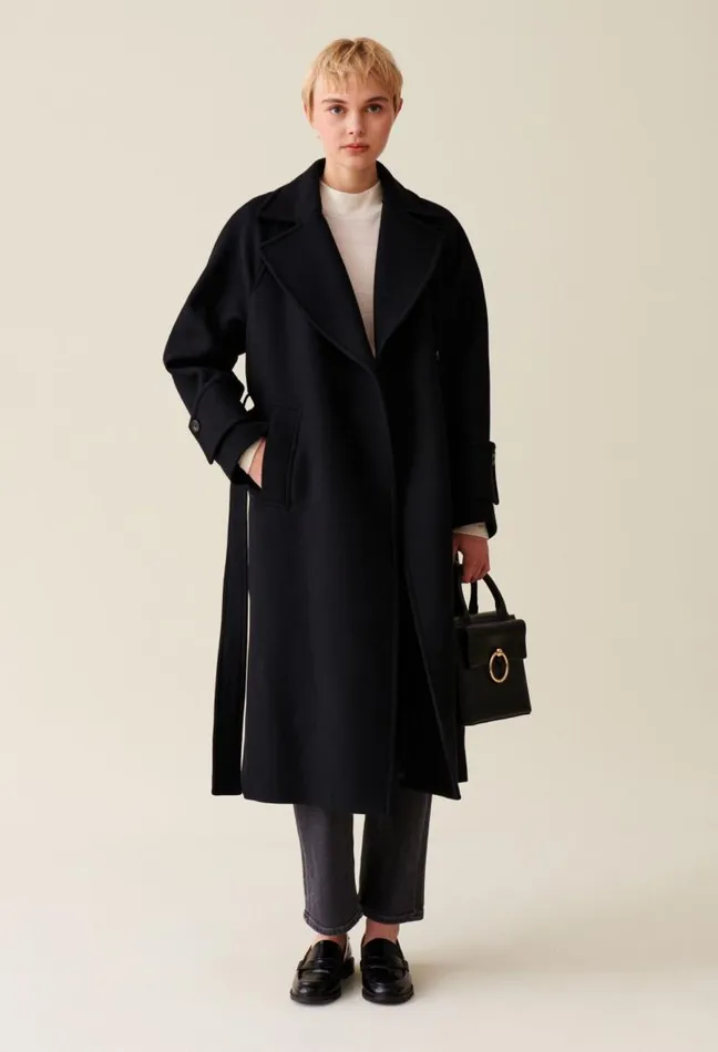 Claudie Pierlot Midlength Wool Blend Coat Clothes Coats