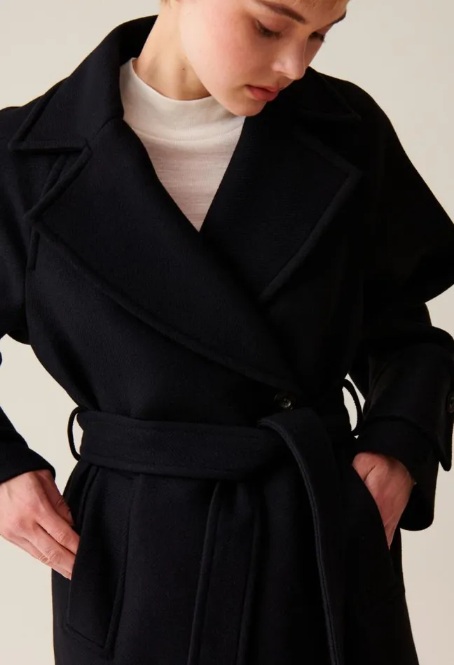 Claudie Pierlot Midlength Wool Blend Coat Clothes Coats
