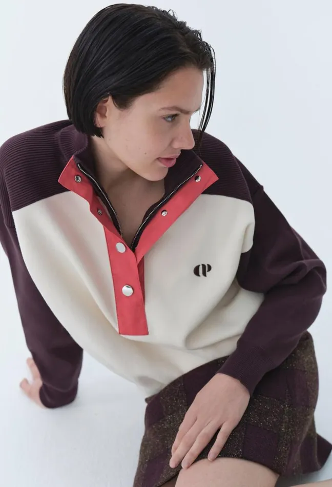 Claudie Pierlot Minimum Sweatshirt StandUp Collar Clothes Sweatshirts