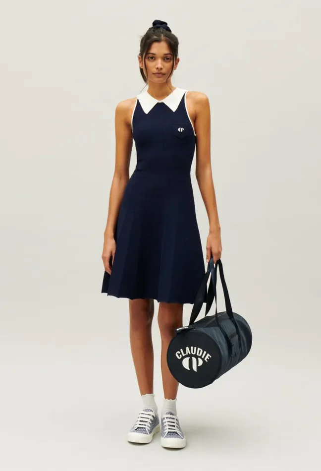 Claudie Pierlot Navy Blue Tennis Dress Clothes Dresses