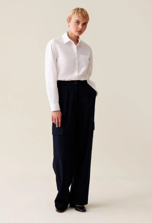 Claudie Pierlot Navy Cargo Trousers Clothes Jeans And Trousers