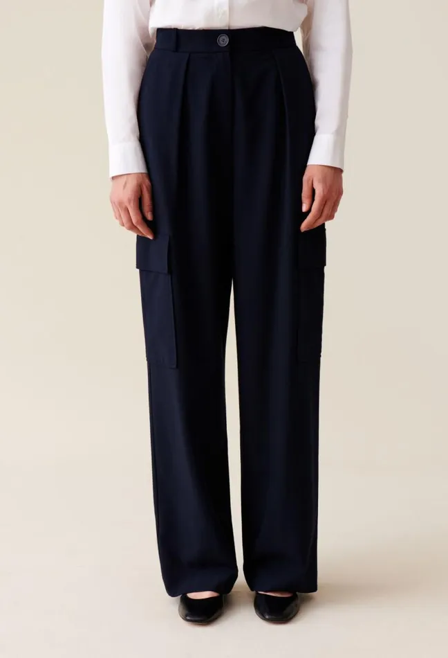Claudie Pierlot Navy Cargo Trousers Clothes Jeans And Trousers