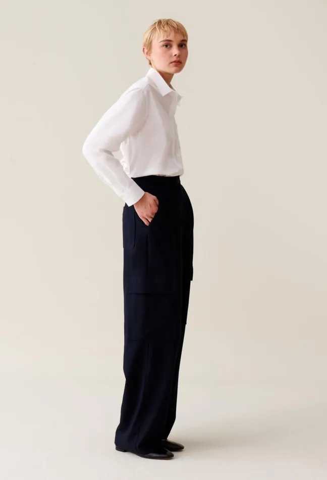 Claudie Pierlot Navy Cargo Trousers Clothes Jeans And Trousers