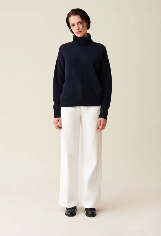 Claudie Pierlot Navy Cashmere Jumper Clothes Knitwear And Cardigans
