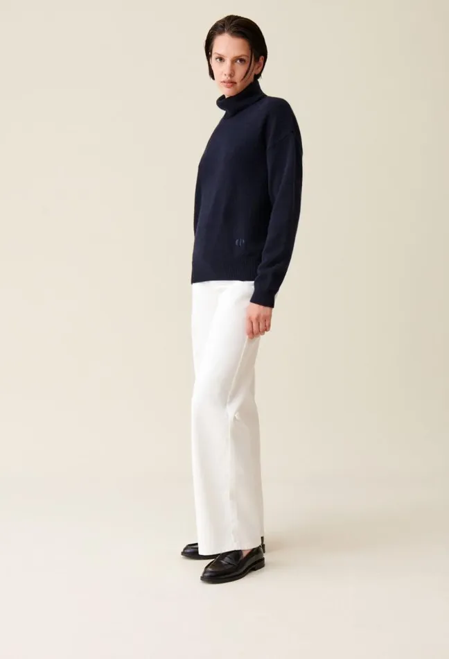 Claudie Pierlot Navy Cashmere Jumper Clothes Knitwear And Cardigans