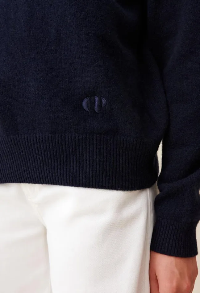 Claudie Pierlot Navy Cashmere Jumper Clothes Knitwear And Cardigans