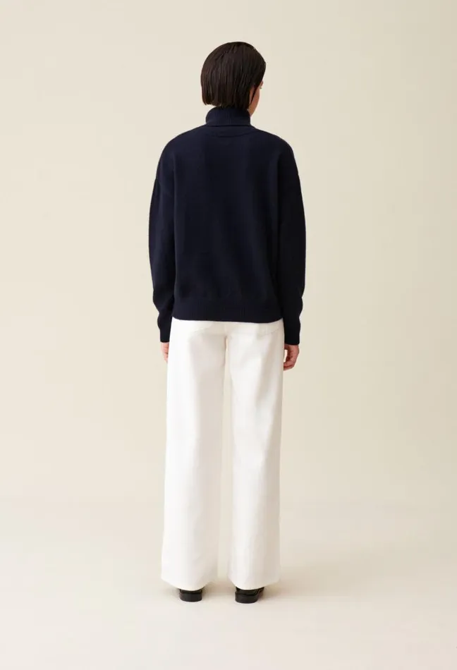 Claudie Pierlot Navy Cashmere Jumper Clothes Knitwear And Cardigans