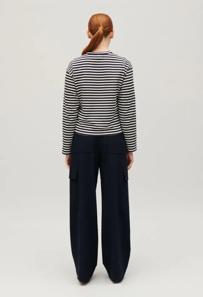 Claudie Pierlot Navy Striped Tshirt Clothes Tshirts