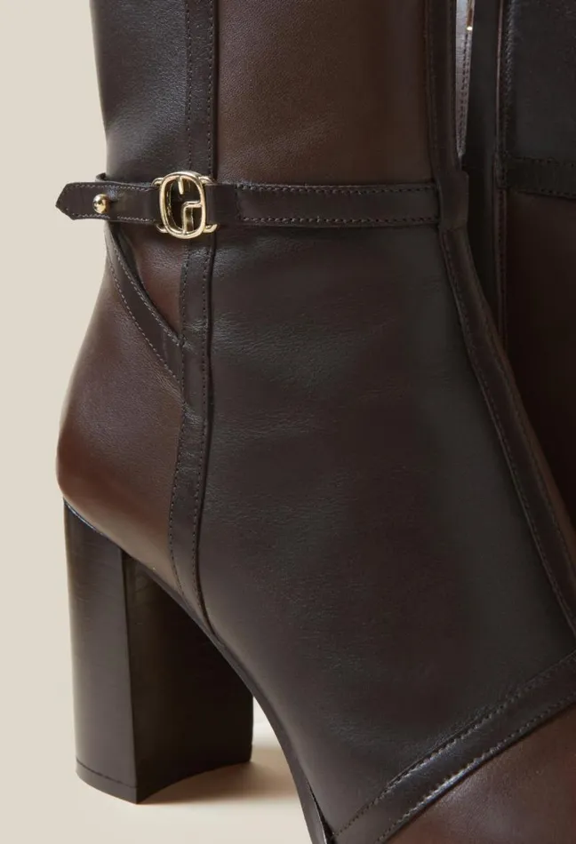 Claudie Pierlot Patchwork Patent Leather Boots Shoes Ankle Boots