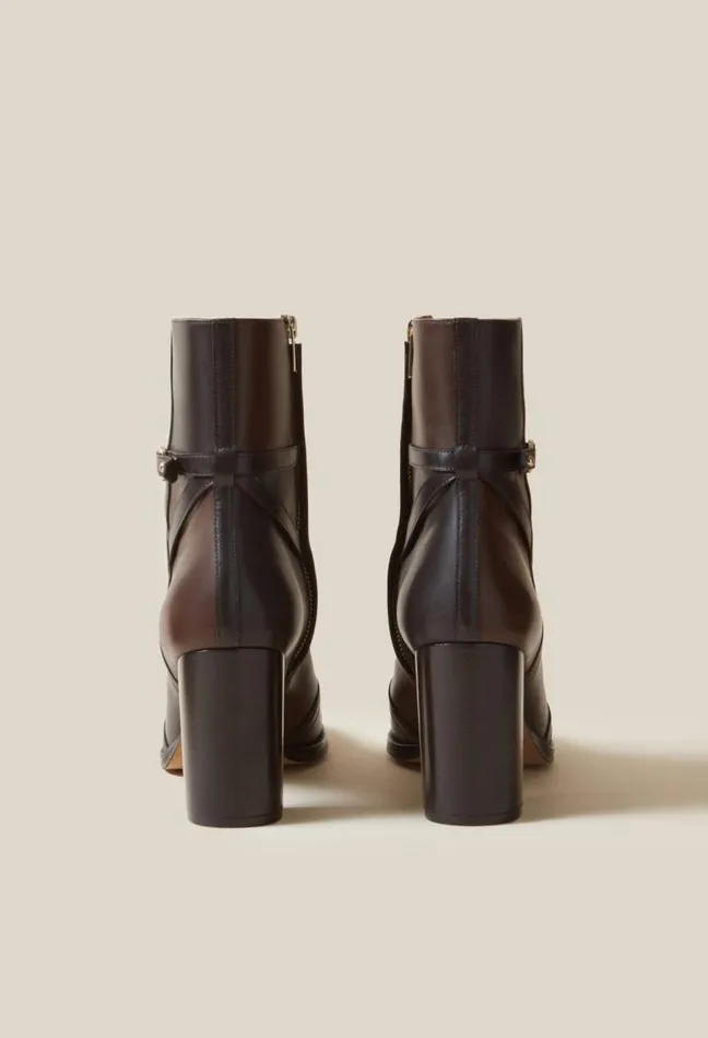Claudie Pierlot Patchwork Patent Leather Boots Shoes Ankle Boots