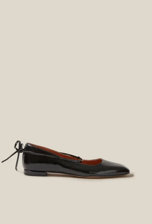 Claudie Pierlot Patent Leather Ballet Pumps Shoes Ballerinas